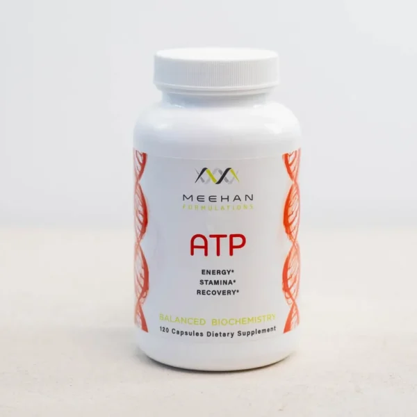 Bottle of ATP, an energy supporting supplement