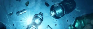 water bottles in water cause microplastics